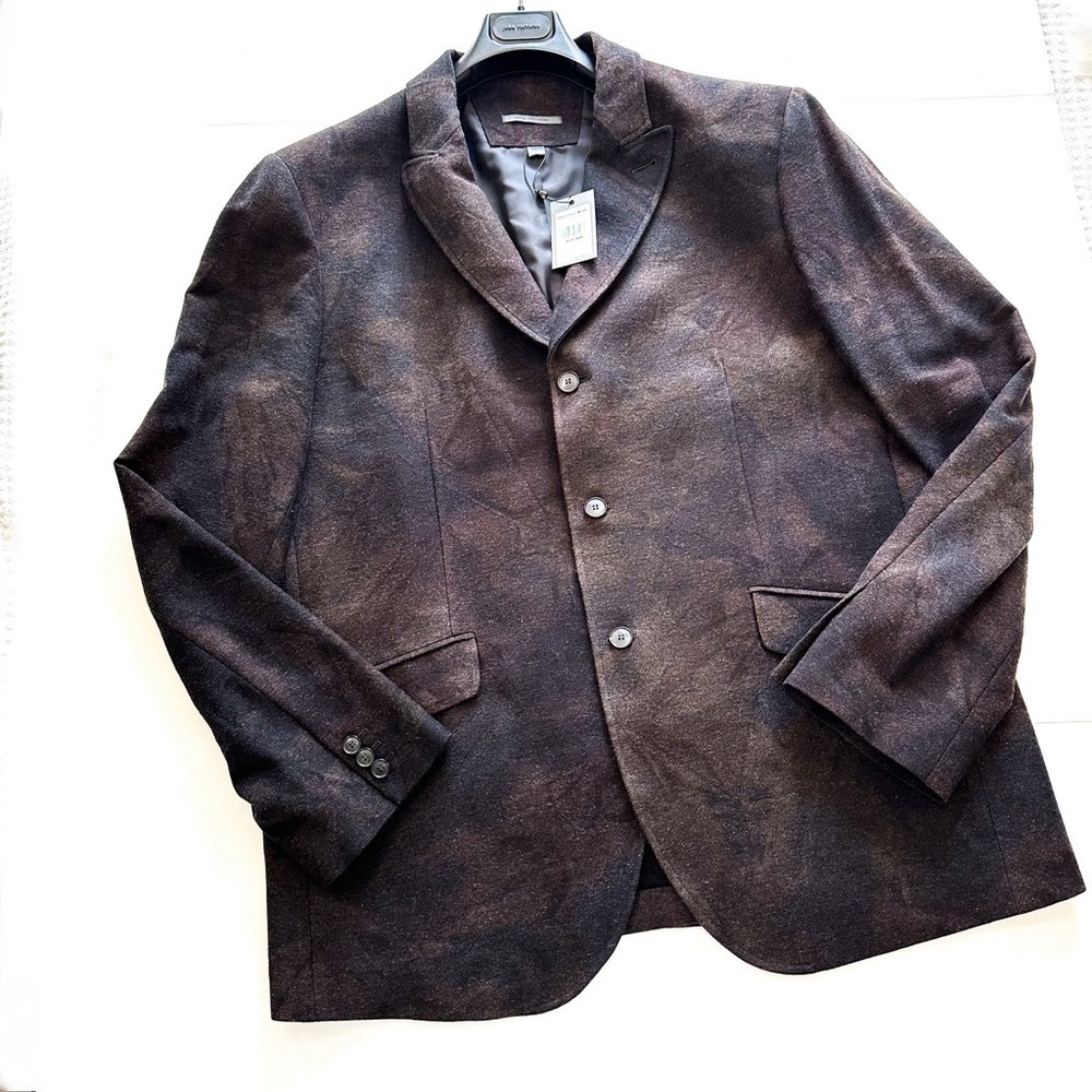 Sharp John Varvatos Blazer in Espresso Muti Shadow. NWT 58X / XXL